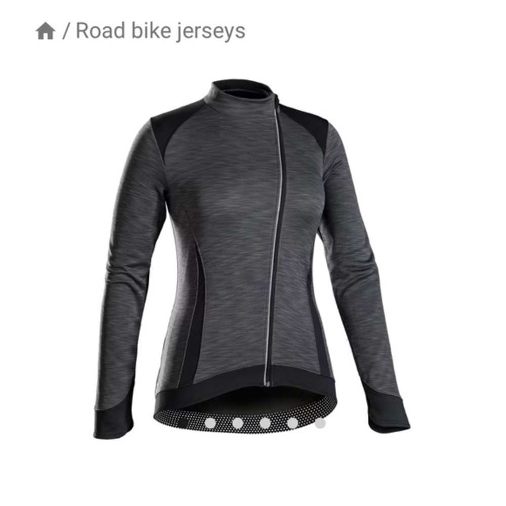NWT bontrager Women's road bike jersey cycling Gray Jacket front zip